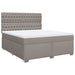 Pat continental cu saltea, gri taupe, 180x200 cm, textil - WALTI WALTI