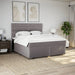 Pat continental cu saltea, gri taupe, 180x200 cm, textil - WALTI WALTI