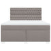Pat continental cu saltea, gri taupe, 180x200 cm, textil - WALTI WALTI
