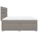 Pat continental cu saltea, gri taupe, 180x200 cm, textil - WALTI WALTI
