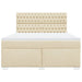 Pat continental cu saltea, crem, 180x200 cm, textil - WALTI WALTI