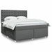 Pat box spring cu saltea, gri închis, 180x200 cm, textil - WALTI WALTI