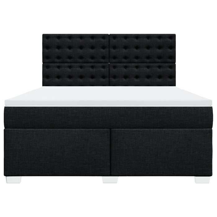 Pat box spring cu saltea, negru, 180x200 cm, catifea - WALTI WALTI