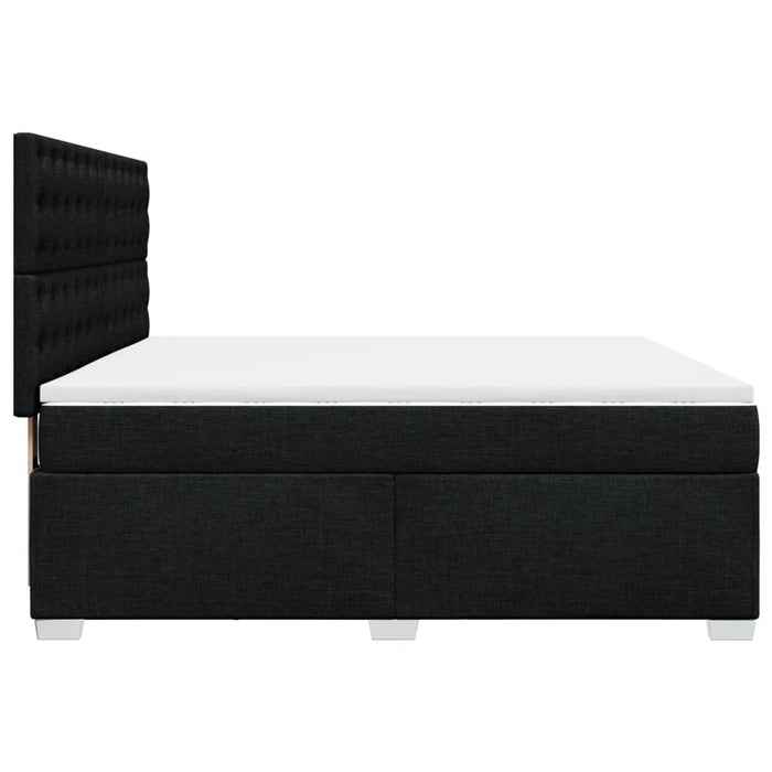 Pat box spring cu saltea, negru, 180x200 cm, catifea - WALTI WALTI