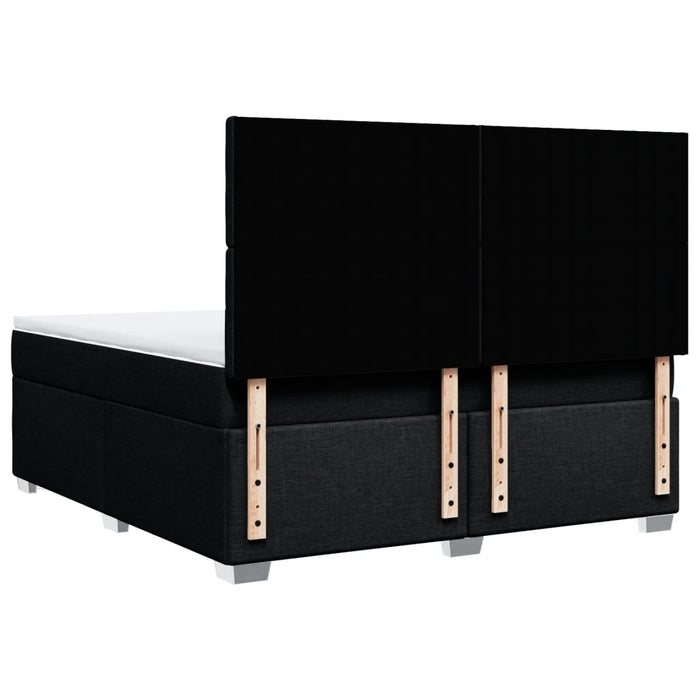 Pat box spring cu saltea, negru, 180x200 cm, catifea - WALTI WALTI