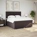 Pat continental cu saltea maro închis 180x200cm material textil - WALTI WALTI
