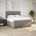 Pat continental cu saltea, gri taupe, 180x200 cm, textil - WALTI WALTI