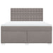 Pat continental cu saltea, gri taupe, 180x200 cm, textil - WALTI WALTI