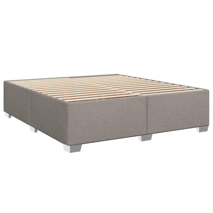 Pat continental cu saltea, gri taupe, 180x200 cm, textil - WALTI WALTI
