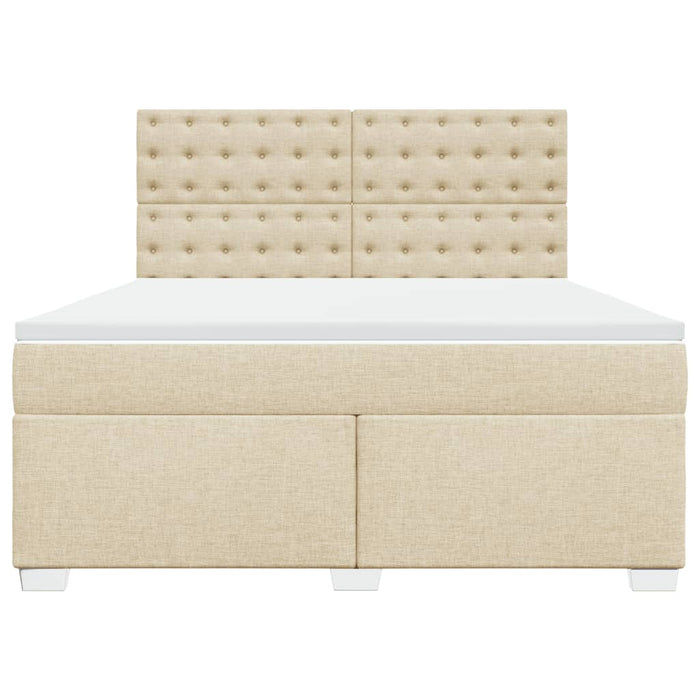 Pat continental cu saltea, crem, 180x200 cm, textil - WALTI WALTI