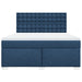 Pat box spring cu saltea, albastru, 180x200 cm, material textil - WALTI WALTI