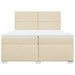 Pat box spring cu saltea, crem, 200x200 cm, textil - WALTI WALTI