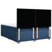 Pat box spring cu saltea, albastru, 200x200 cm, textil - WALTI WALTI