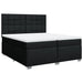 Pat box spring cu saltea, negru, 200x200 cm, textil - WALTI WALTI
