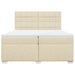 Pat box spring cu saltea, crem, 200x200 cm, textil - WALTI WALTI