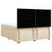 Pat box spring cu saltea, crem, 200x200 cm, textil - WALTI WALTI