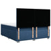 Pat box spring cu saltea, albastru, 200x200 cm, textil - WALTI WALTI