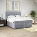 Pat box spring cu saltea, gri deschis, 200x200 cm, textil - WALTI WALTI