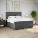 Pat box spring cu saltea, gri închis, 200x200 cm, textil - WALTI WALTI
