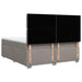 Pat box spring cu saltea, gri taupe, 200x200 cm, textil - WALTI WALTI