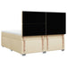 Pat box spring cu saltea, crem, 200x200 cm, textil - WALTI WALTI