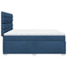 Pat box spring cu saltea, albastru, 200x200 cm, textil - WALTI WALTI