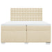 Pat box spring cu saltea, crem, 200x200 cm, textil - WALTI WALTI