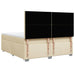 Pat box spring cu saltea, crem, 200x200 cm, textil - WALTI WALTI