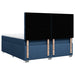Pat box spring cu saltea, albastru, 200x200 cm, textil - WALTI WALTI