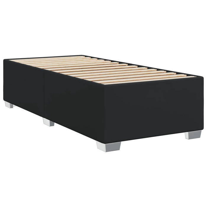 Pat continental cu saltea, negru, 80x200 cm, piele ecologică - WALTI WALTI