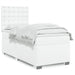 Pat box spring cu saltea, alb, 80x200 cm, piele ecologică - WALTI WALTI