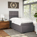 Pat box spring cu saltea, gri, 80x200 cm, piele ecologică - WALTI WALTI