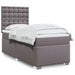 Pat box spring cu saltea, gri, 80x200 cm, piele ecologică - WALTI WALTI