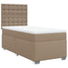Pat box spring cu saltea, cappuccino, 80x200 cm piele ecologică - WALTI WALTI