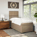 Pat box spring cu saltea, cappuccino, 80x200 cm piele ecologică - WALTI WALTI