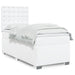 Pat box spring cu saltea, alb, 90x190 cm, piele ecologică - WALTI WALTI