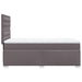Pat box spring cu saltea, gri, 90x190 cm, piele ecologică - WALTI WALTI