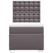 Pat box spring cu saltea, gri, 90x200 cm, piele ecologică - WALTI WALTI