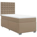 Pat box spring cu saltea, cappuccino, 90x200 cm piele ecologică - WALTI WALTI
