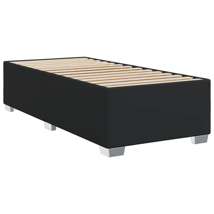 Pat box spring cu saltea, negru, 100x200 cm, piele ecologică - WALTI WALTI