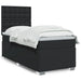 Pat box spring cu saltea, negru, 100x200 cm, piele ecologică - WALTI WALTI