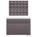 Pat box spring cu saltea, gri, 100x200 cm, piele ecologică - WALTI WALTI