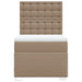 Pat box spring cu saltea, cappuccino, 100x200cm piele ecologică - WALTI WALTI