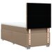 Pat box spring cu saltea, cappuccino, 100x200cm piele ecologică - WALTI WALTI
