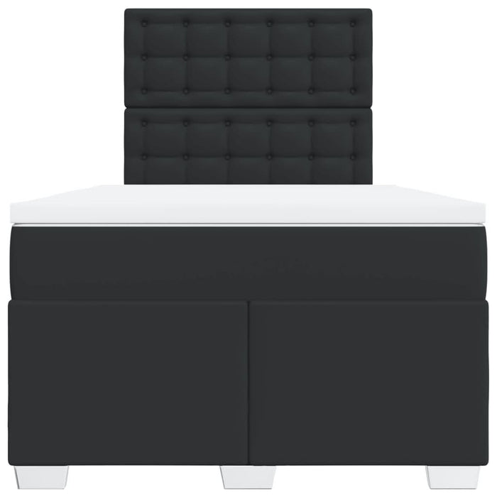 Pat box spring cu saltea, negru, 120x190 cm, piele ecologică - WALTI WALTI