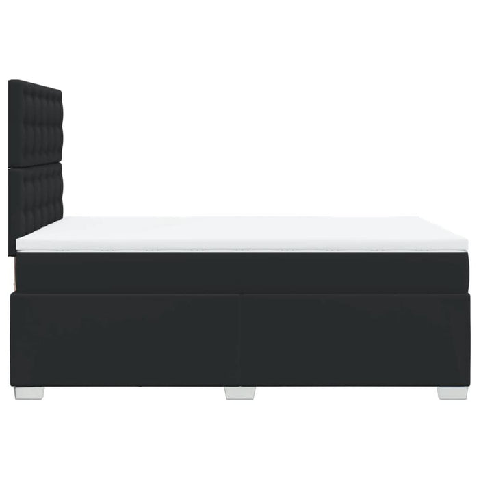 Pat box spring cu saltea, negru, 120x190 cm, piele ecologică - WALTI WALTI