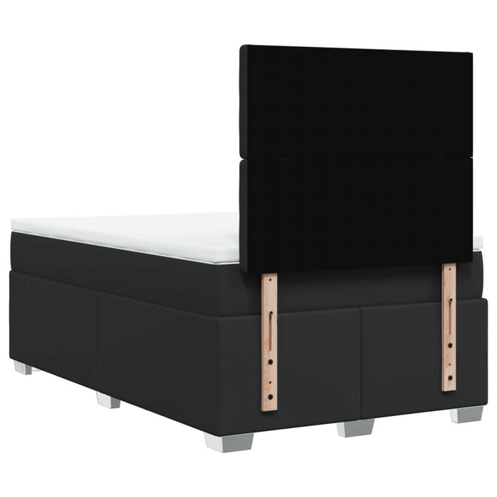 Pat box spring cu saltea, negru, 120x190 cm, piele ecologică - WALTI WALTI