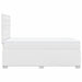 Pat box spring cu saltea, alb, 120x190 cm, piele ecologică - WALTI WALTI
