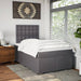 Pat box spring cu saltea, gri, 120x190 cm, piele ecologică - WALTI WALTI