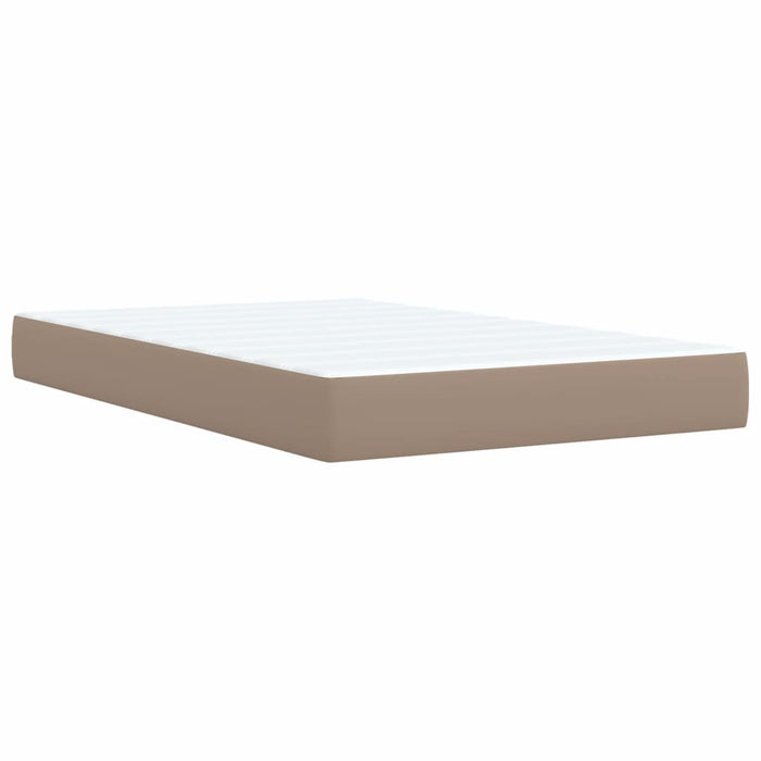 Pat box spring cu saltea, cappuccino, 120x190cm piele ecologică - WALTI WALTI